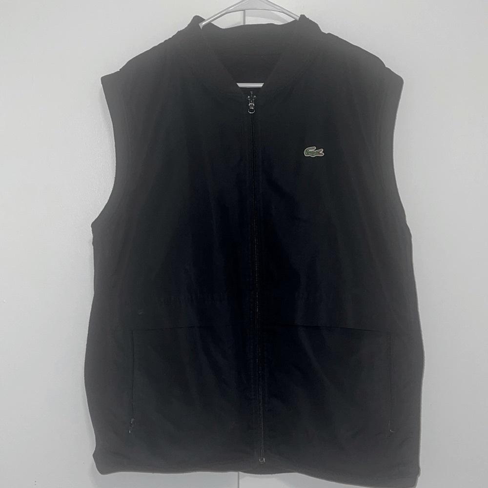 Men’s lacrosse reversible vest. Fleece on one side jacket on the other